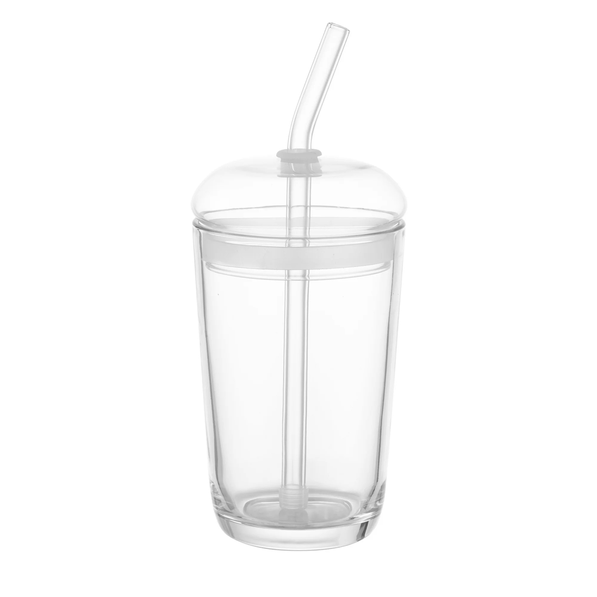 Better Homes & Gardens 16 oz Dome Lid Glass Tumbler, Clear | Walmart (US)