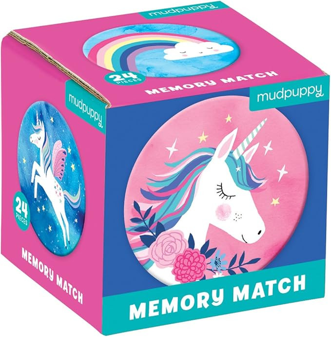 Mudpuppy Unicorn Magic Mini Memory Matching Game – Memory Game for Kids Ages 3 and Up, Makes A ... | Amazon (US)