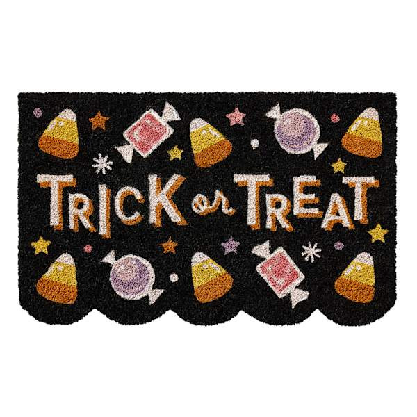 Scalloped Trick or Treat Coir Mat, 18x30 | At Home