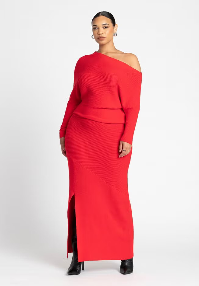 One Shoulder Maxi Dress W Slit | Eloquii