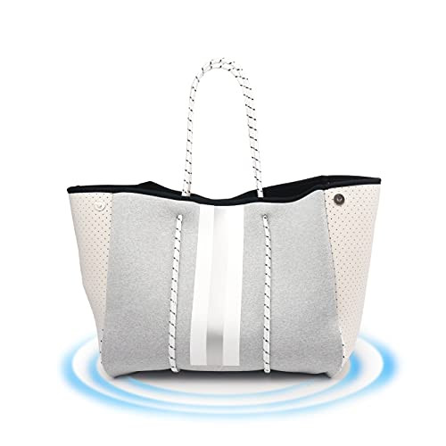 IBEE Tote Bag for Women,Neoprene Bag,Handbags for Women Large Neoprene Tote Bag Beach Tote Bag Fo... | Amazon (US)