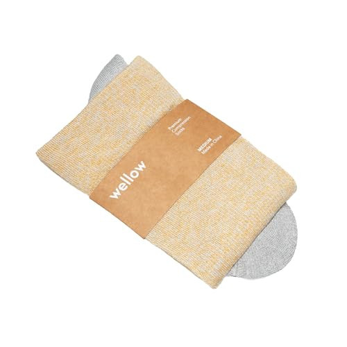 Wellow Knee High Compression Socks for Men & Women | 18-25 mmHg Made with Viscose from Bamboo | Nurses & Pregnancy Support | Relieves Swelling | Regular, LG, Champagne Twist | Amazon (US)