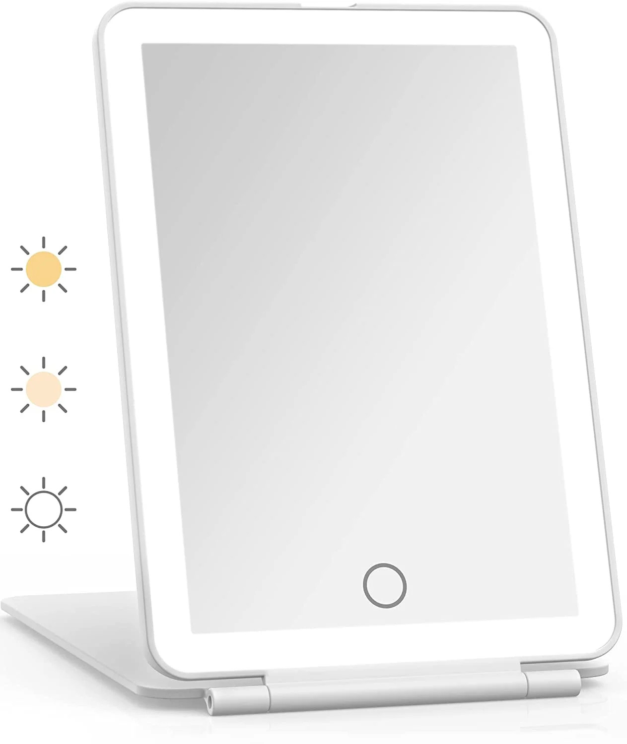 Folding Travel Mirror Lighted Makeup Mirror with 60 LEDs 3 Colors Light Modes USB Rechargable 100... | Walmart (US)