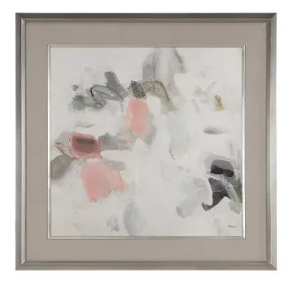Uttermost 41584 Rose / Gray Conundrums 48" Wide Abstract Framed Print | Build.com, Inc.