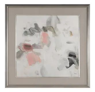 Uttermost 41584 Rose / Gray Conundrums 48" Wide Abstract Framed Print | Build.com, Inc.