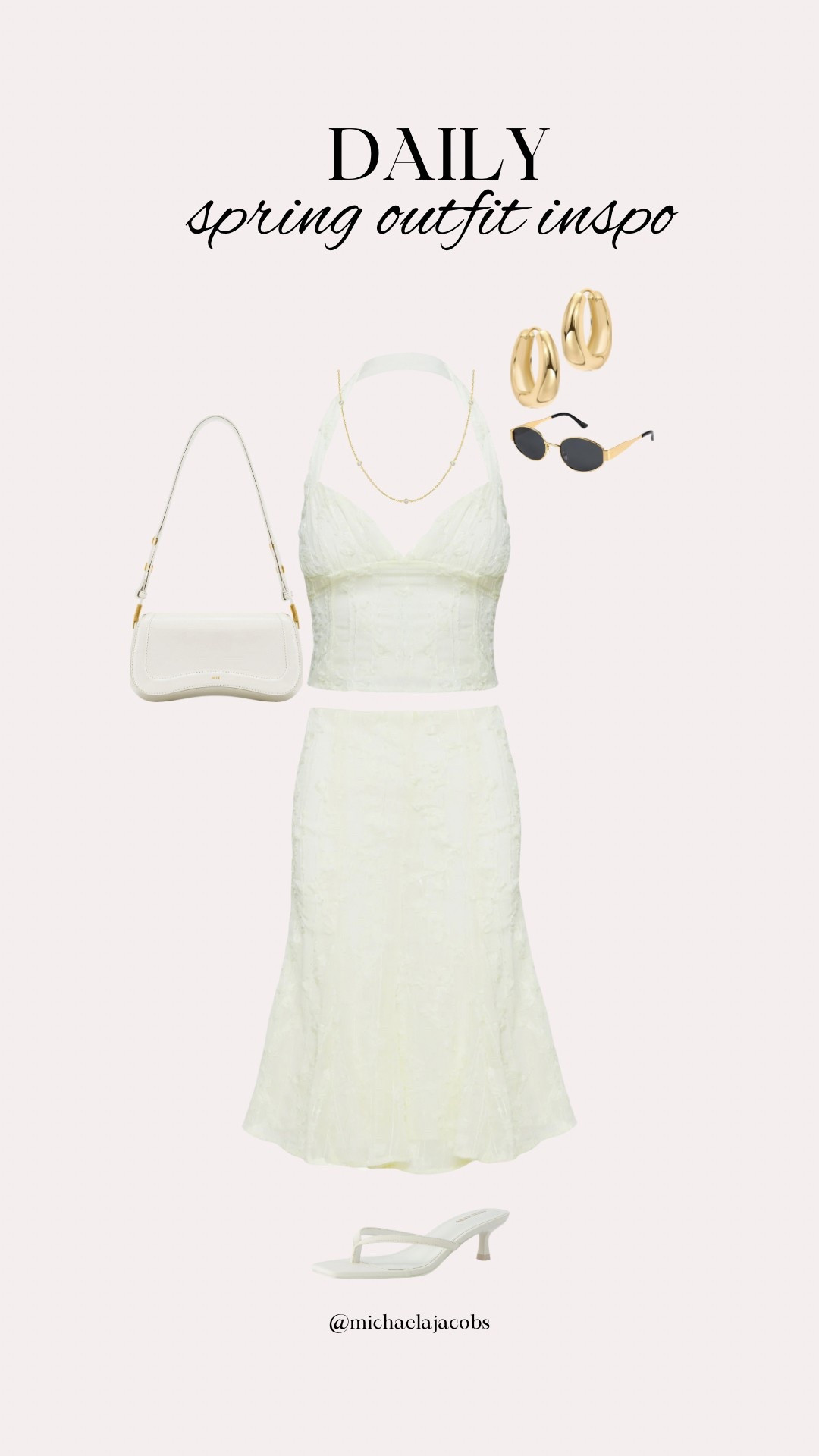 butter yellow matching set💛 (runs true to size) from PrincessPolly and has the cutest lace detail… paired it all with some Amazon accessories 