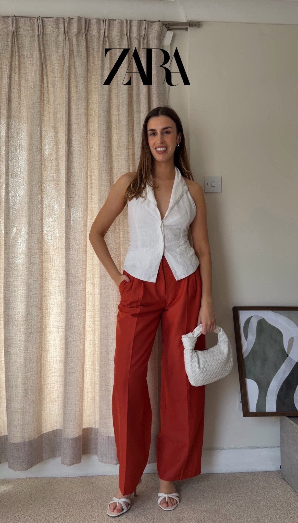 Orange trousers from Zara. Wearing a size small. Im 173cm.

#LTKsummer #LTKspring #LTKeurope