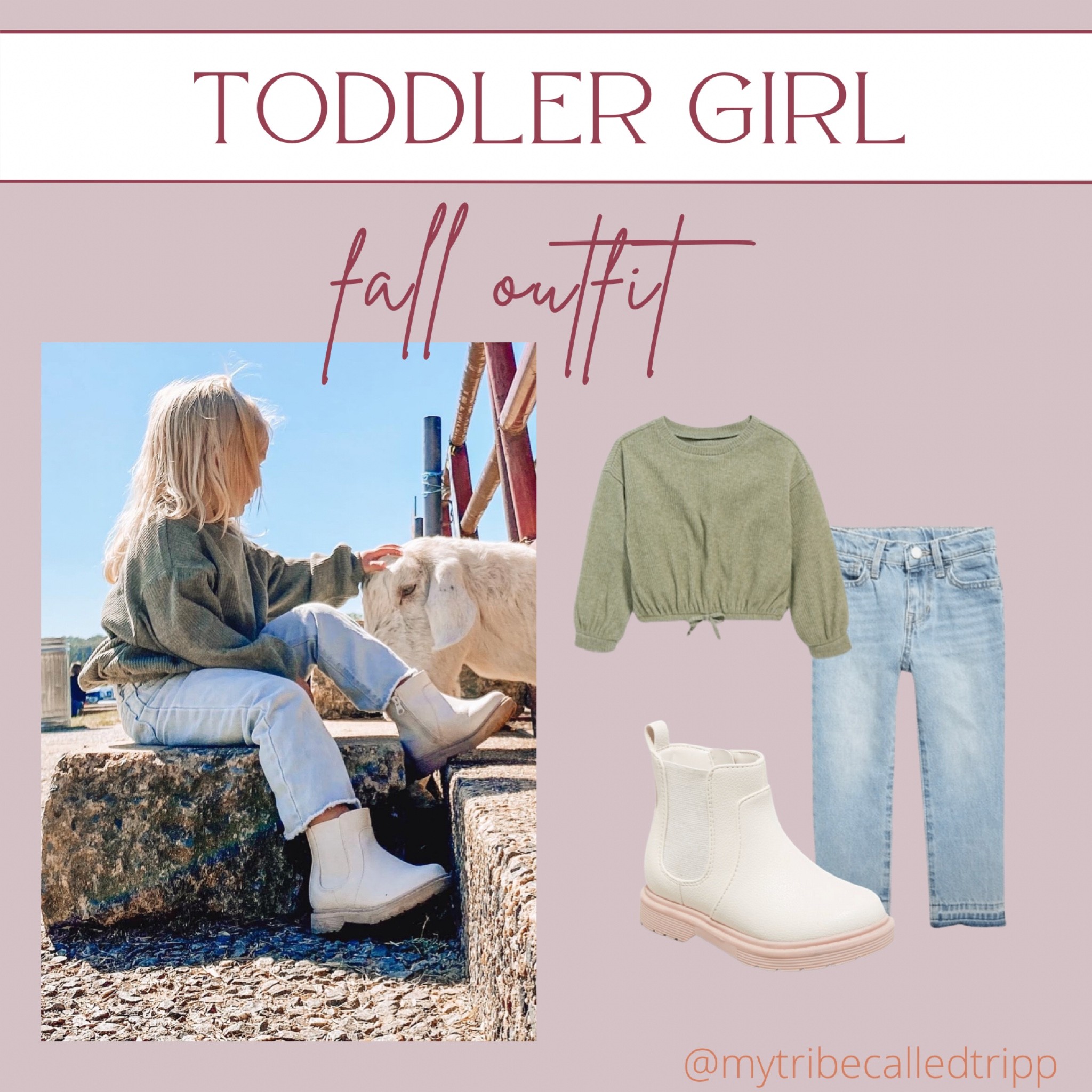 Toddler girl fall outfit / fall outfit inspo / toddler girl jeans / toddler girl boots / toddler Chelsea boots / toddler denim / little girls outfits / 

#LTKSeasonal #LTKbaby #LTKkids