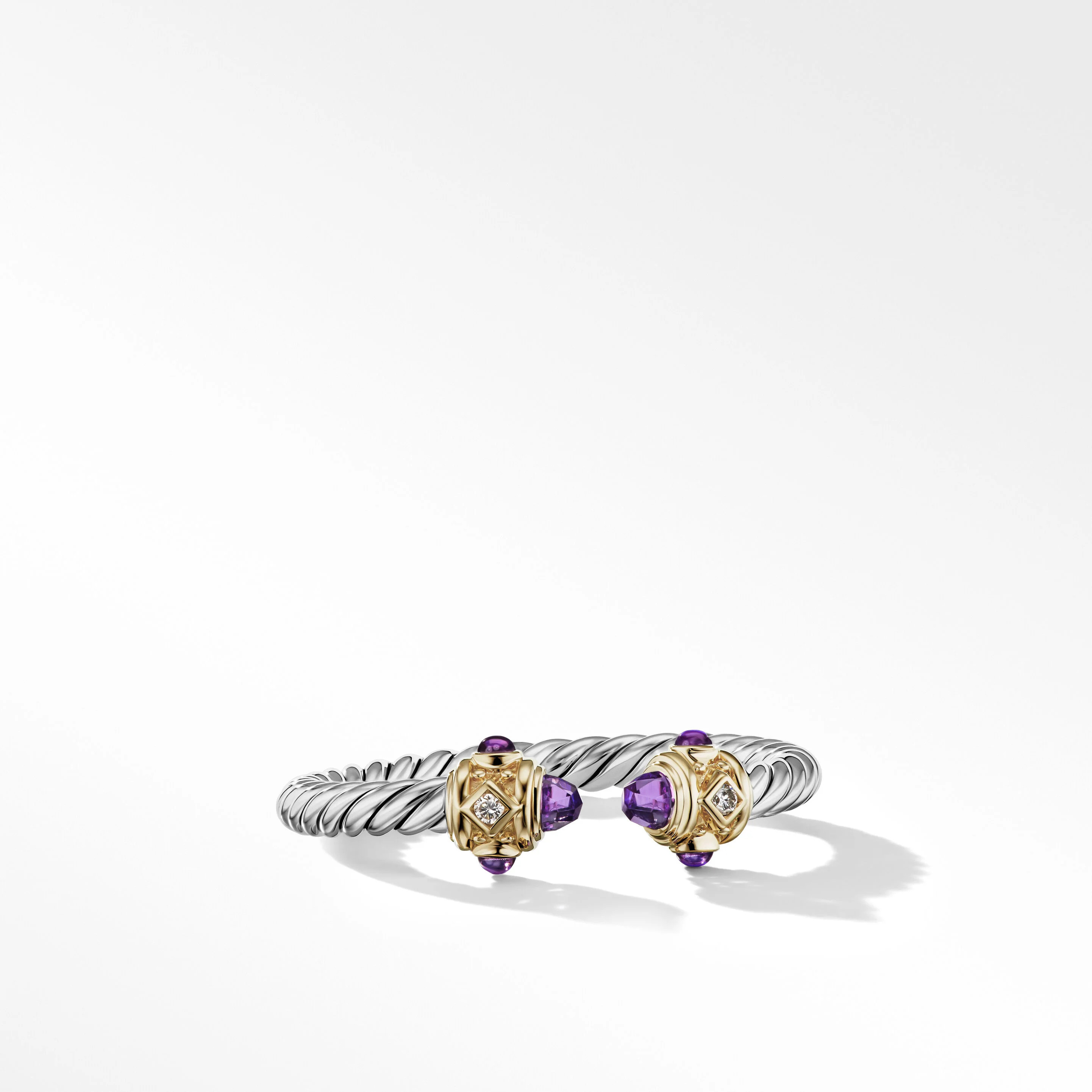 Renaissance Ring in Sterling Silver with Amethyst, 14K Yellow Gold and Diamonds | David Yurman