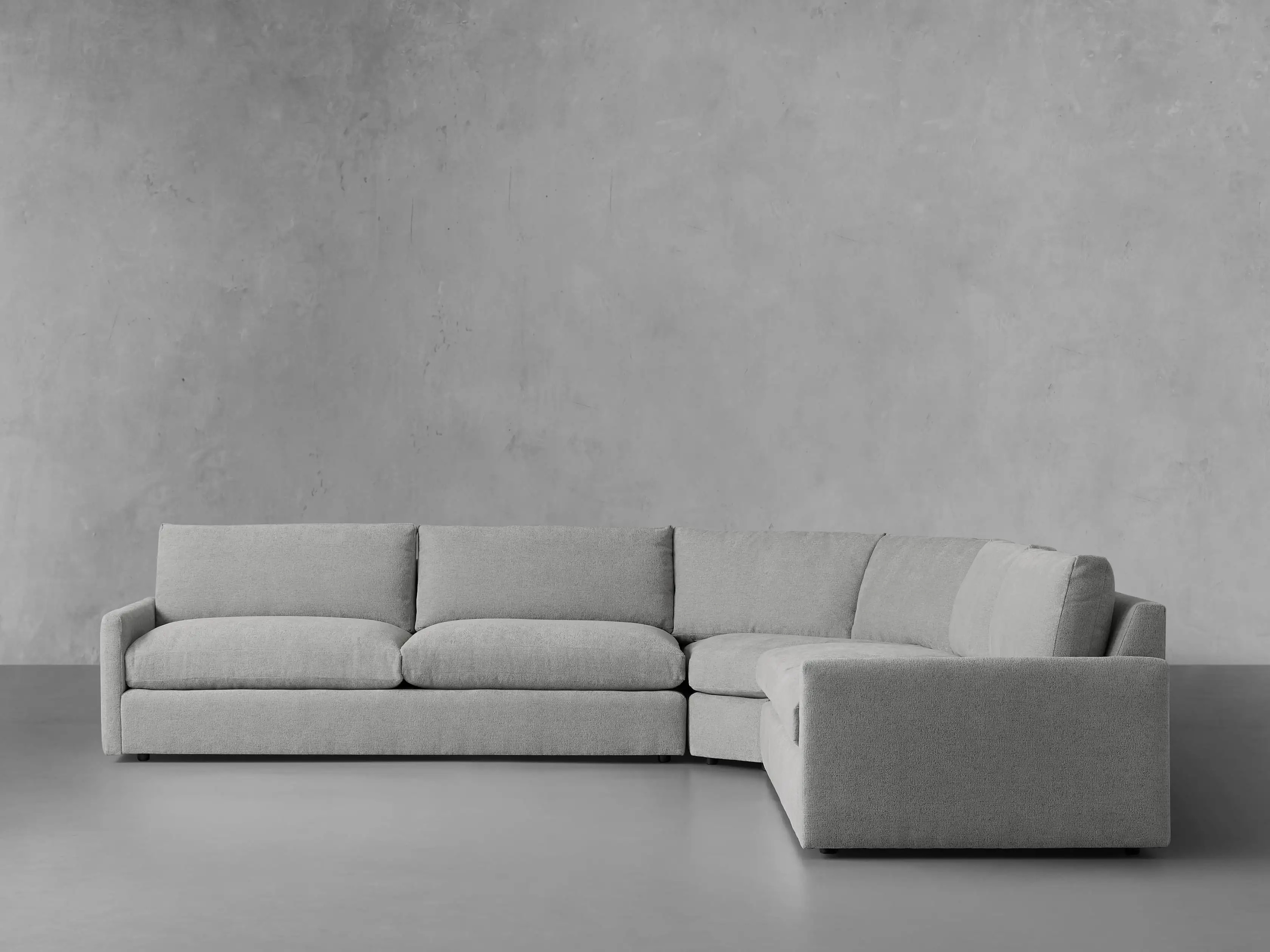 Kipton Three Piece Wedge Sectional in Badlands Stone | Arhaus