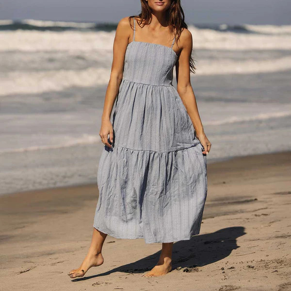 Cabo Midi Dress, Dusk Blue | Albion Fit
