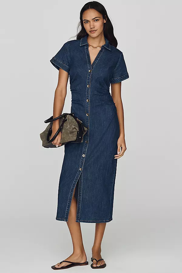 Greer Denim Midi Shirtdress | Anthropologie (US)