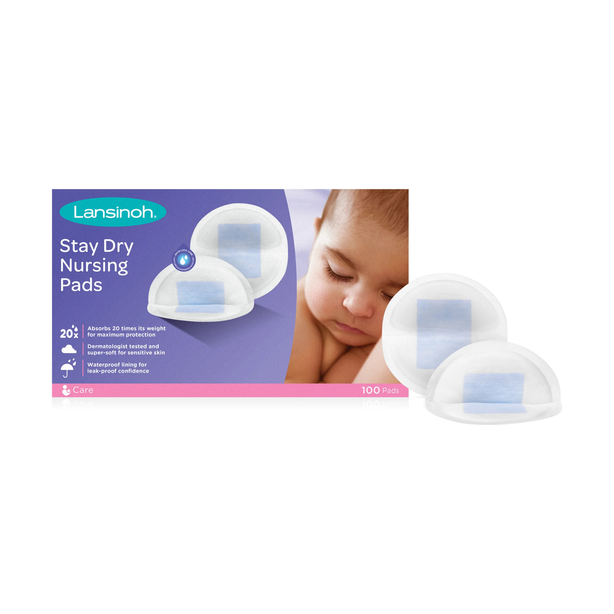 Lansinoh Stay Dry Disposable Nursing Pads for Breastfeeding, 100 Count - Walmart.com | Walmart (US)