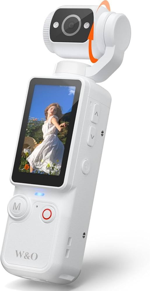 W & O Portable 2.5K Video Recorder with 180° Rotating Lens, Vlogging Camera,Pocket Body Camera w... | Amazon (US)