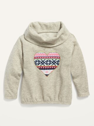Cozy Funnel-Neck Sweatshirt for Toddler Girls | Old Navy (US)