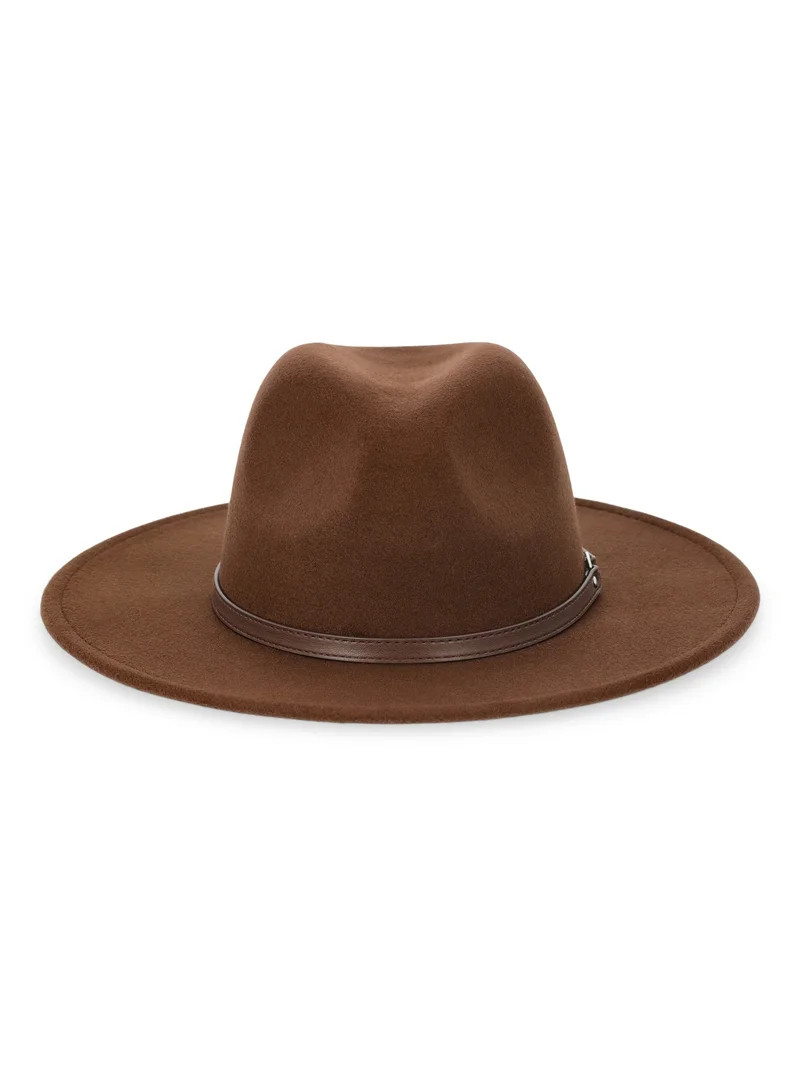 Time and Tru Women’s Fedora with Buckle Trim, One Size Fits Most | Walmart (US)