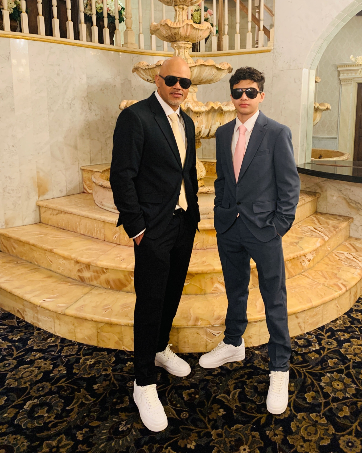 Men in Suits!!
Like father like son !
Navy blue Suit , Pink tie, Gold Tie, Air Force one Nike

#LTKHoliday #LTKGiftGuide #LTKSeasonal