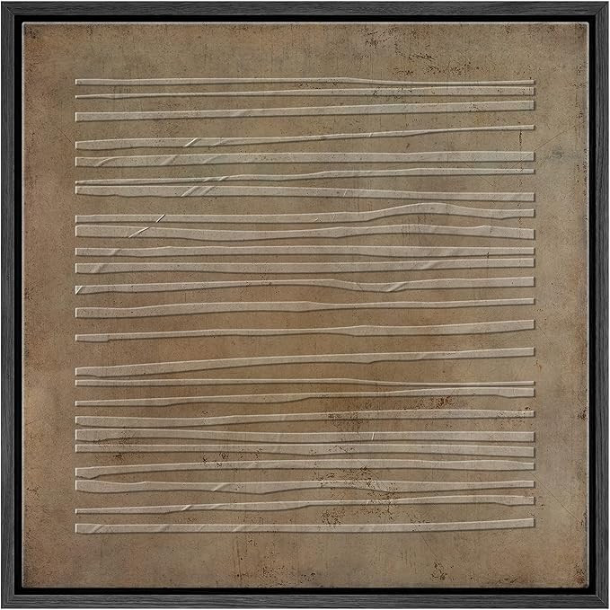 SIGNWIN Framed Canvas Print Wall Art Grunge Dark Line Art Minimal Pattern Abstract Shapes Illustr... | Amazon (US)