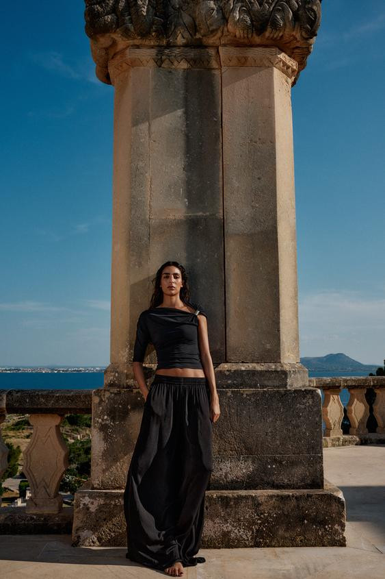 ASYMMETRIC POLYAMIDE TOP | Zara UK