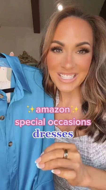 amazon special occasion dresses! love all 3 but the blue is definitely my favorite! which one do you like?  #specialoccasiondress #amazonfinds #weddingguestdress #amazondresses  #springdresses #springstyle 

#LTKSeasonal #LTKstyletip