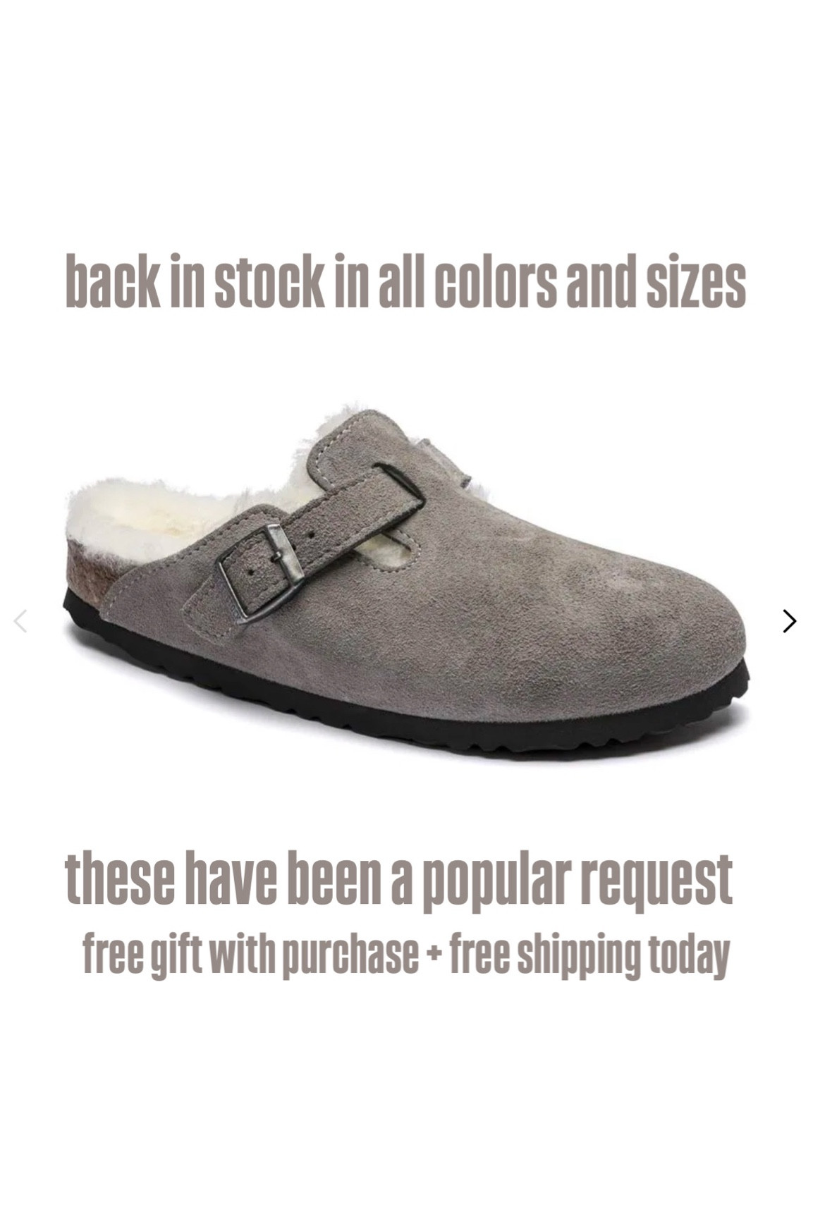 Boston Shearlings back in stock with a free gift + free shipping!

#LTKShoeCrush #LTKGiftGuide #LTKCyberWeek