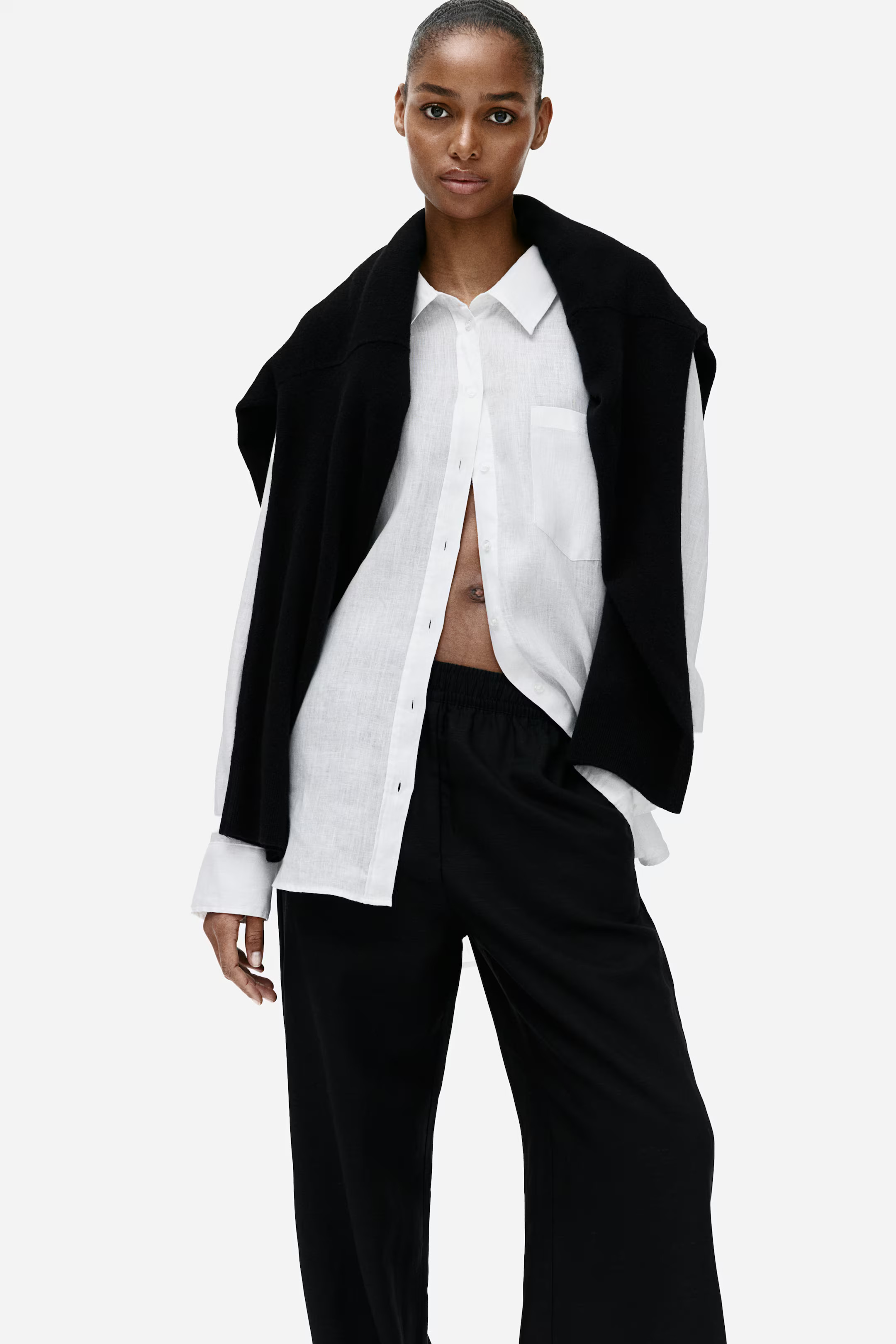 Wide-Leg Pull-On Pants | H&M (US + CA)