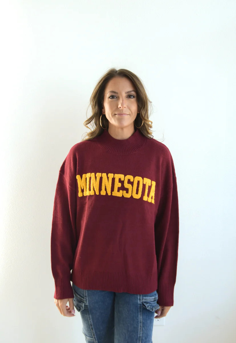 Minnesota Varsity Turtleneck Sweater | Gameday Social