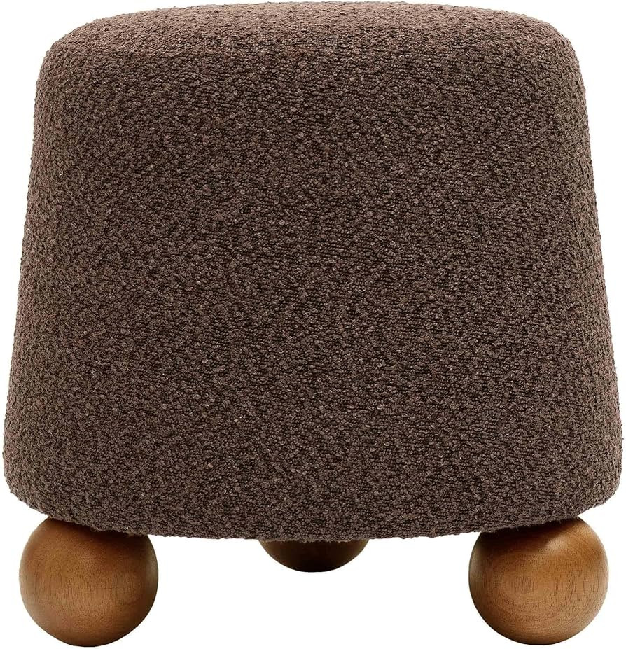 Tov Furniture Jaine Upholstered Stool (Chocolate Brown) | Amazon (US)