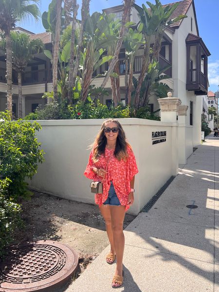 ✨ I have this top in FIVE colors - obsessed. Super lightweight and oversized; in a size small. Also doubles as a swimsuit coverup. Lovely material great for packing and travel. Easy to dress up or down. 

Mom shorts - tts
Sam edelman sandals - tts 




Florida outfit ideas
Florida mom
St Augustine Florida 
Beach vacation outfits 

#LTKunder100 #LTKtravel #LTKstyletip