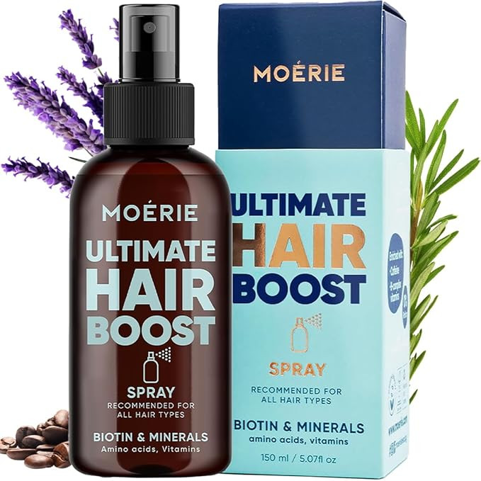 Moerie Hair Growth Spray for Men and Women, Hair Loss Solution with Biotin and Rosemary, Thickeni... | Amazon (US)