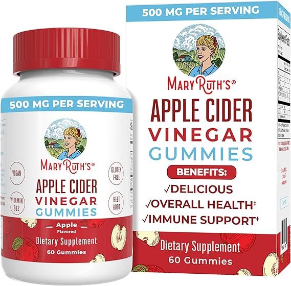 MaryRuth Organics Apple Cider Vinegar Gummies | ACV Gummies for Immune Support | Vegan | Non-GMO ... | Amazon (US)