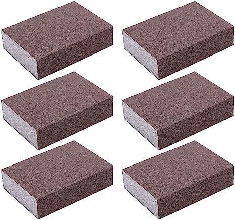 Liyafy 120# Grit Sponge Emery Cloth Sandpaper Blocks Buffing Diamond Polishing Pads Hand Sanding ... | Amazon (US)