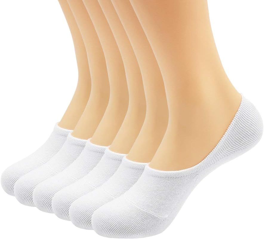 Ordenado Women's 6 Pairs Casual Thin No Show Socks Non Slip Flat Boat Line Multicolor | Amazon (US)