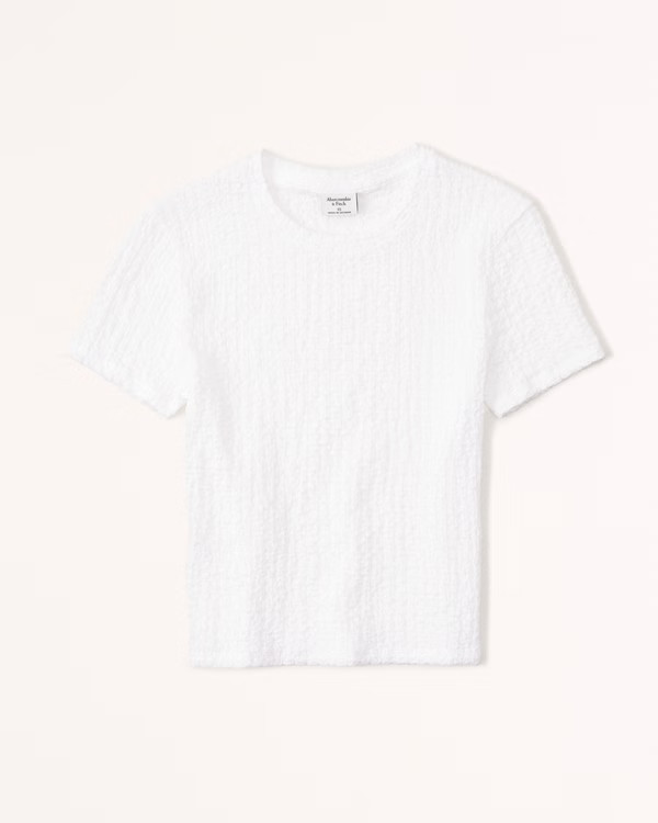 Textured Baby Tee | Abercrombie & Fitch (US)