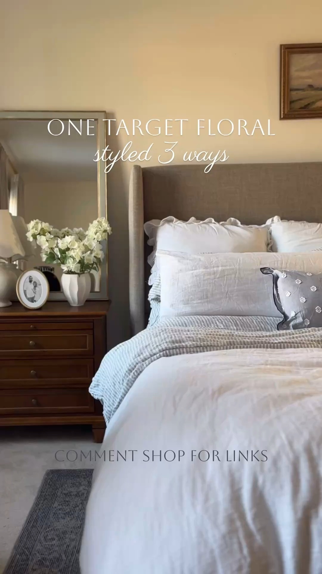 One floral arrangement.
Three rooms. Endless charm.
This Target floral is the easiest way to add instant elegance to your home-no watering required. Styled on a coffee table, dresser, and dining table to show just how versatile (and elevated) it is.
If you love effortless, lived-in beauty... this one's for you it
Follow @crystalhausoftreasures if effortless elegance on a budget is your vibe

#TargetHome
#NancyMeyersStyle #AffordableHomeDecor
#StyledByCrystal #ClassicHomeStyle

#LTKHome #LTKSaleAlert #LTKdayinmylife