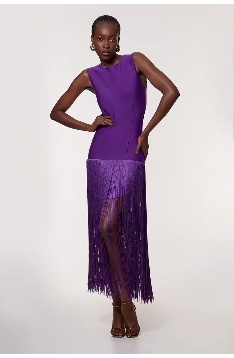 Karen Millen Tassel Hem Knitted Dress | Nordstrom | Nordstrom