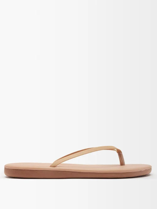 Ancient Greek Sandals - Saionara Leather Flip Flops - Womens - Beige | Matches (UK)