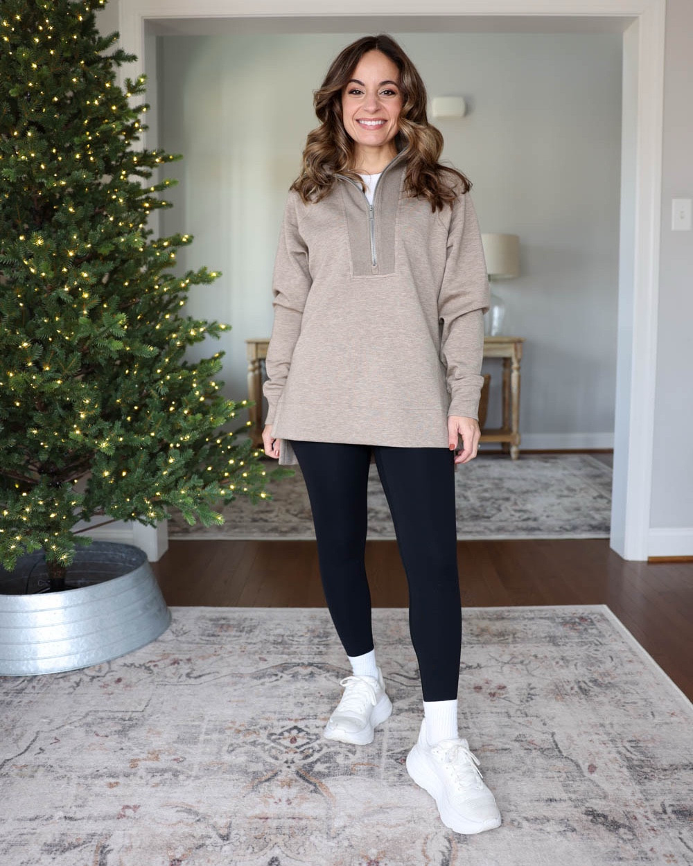 Petite-friendly quarter zip sweatshirts I’m loving! 

Outfit 1:
Top (spanx): xs
Leggings (Spanx):xs 
Socks (Amazon) 
Sneakers (Hoka): tts 

Outfit 2:
Pants (Old Navy): petite xs 
Top (Old Navy): petite xs 
Layering top (Quince): xs
Socks (Amazon)
Sneakers (Gola): tts 

Outfit 3:
White top (Athleta): xxs 
Brown Joggers (Athleta): petite xxs 
Brown sweatshirt (Athleta): xxs
Sneakers: tts

My measurements for reference: I’m 4’10” and 105lbs. My bust, waist, and hip measurement is 32”, 24”, and 36”.

(Winter activewear, fleece leggings, petite fashion) 

#LTKSaleAlert #LTKootd #LTKPetite