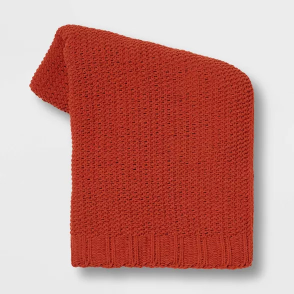 Solid Chenille Knit Throw Blanket - Threshold™ | Target