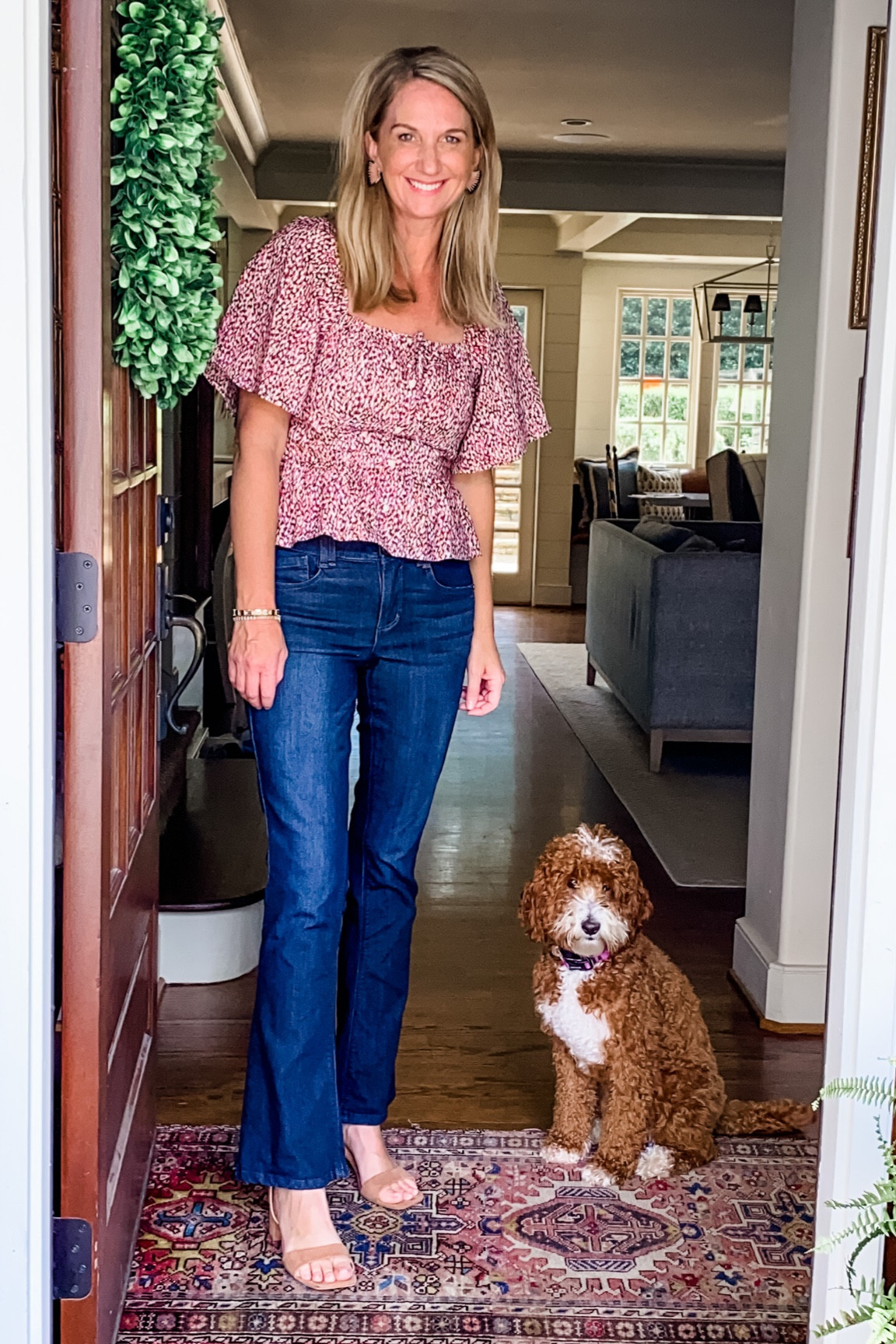 Cutest Target top! And the best flare jeans! 

#LTKSeasonal #LTKstyletip