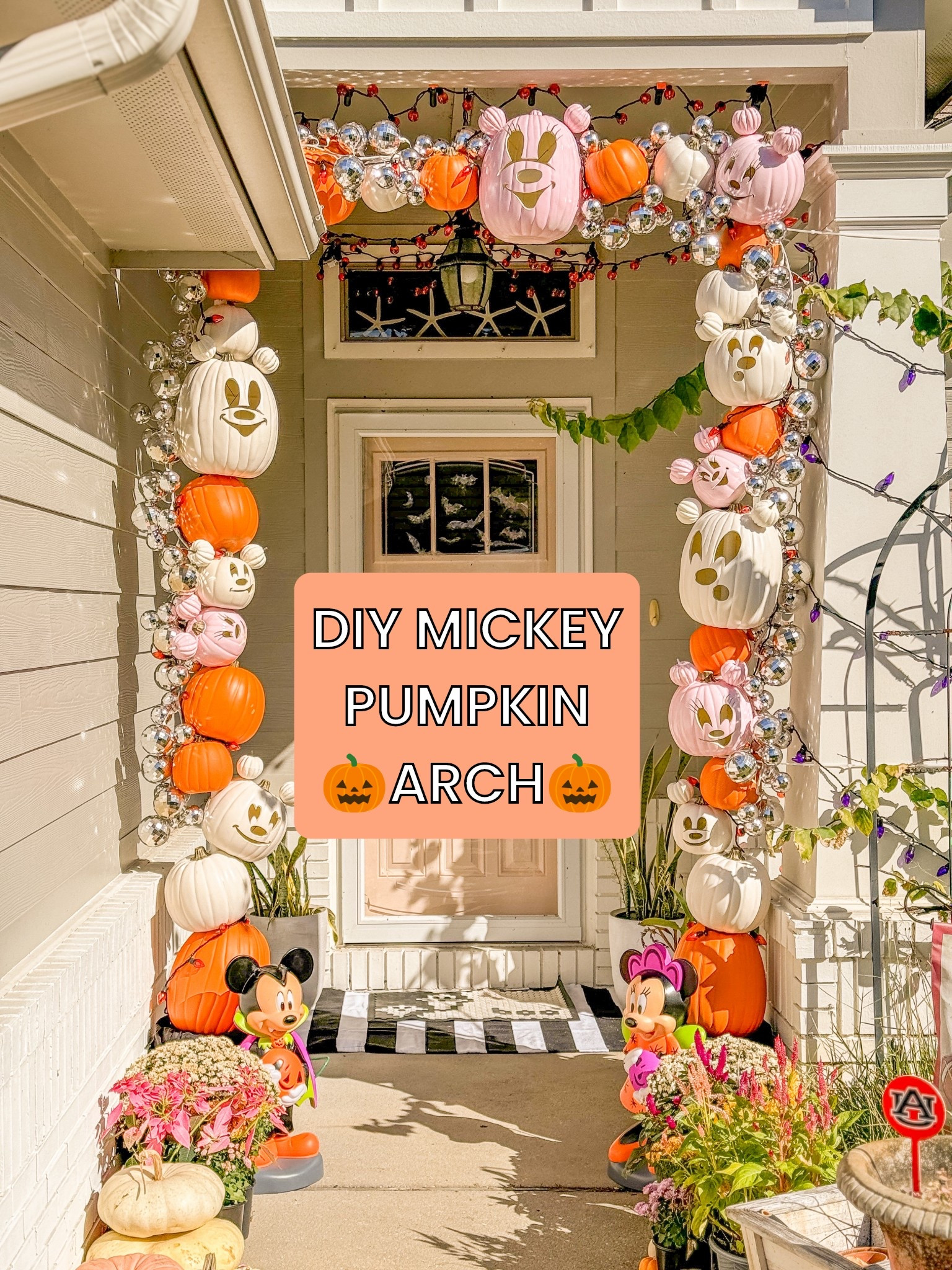 DIY Mickey Jack-o-lantern arch. I had so much fun making this and love how it turned out!! 🎃✨ I used a variety of the 6”, 9” and 13” pumpkins and they’re on sale right now!

#LTKSeasonal