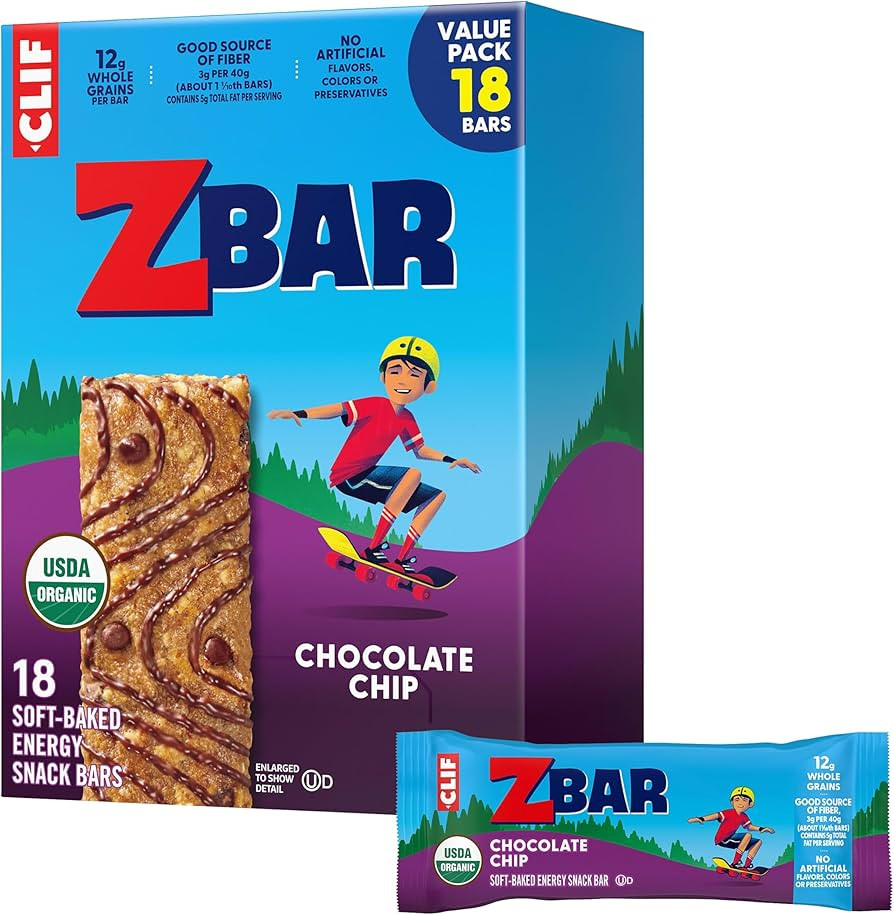 Zbar - Chocolate Chip - Soft-Baked Energy Snack Bars - Non-GMO - 12g Whole Grains - USDA Organic ... | Amazon (US)