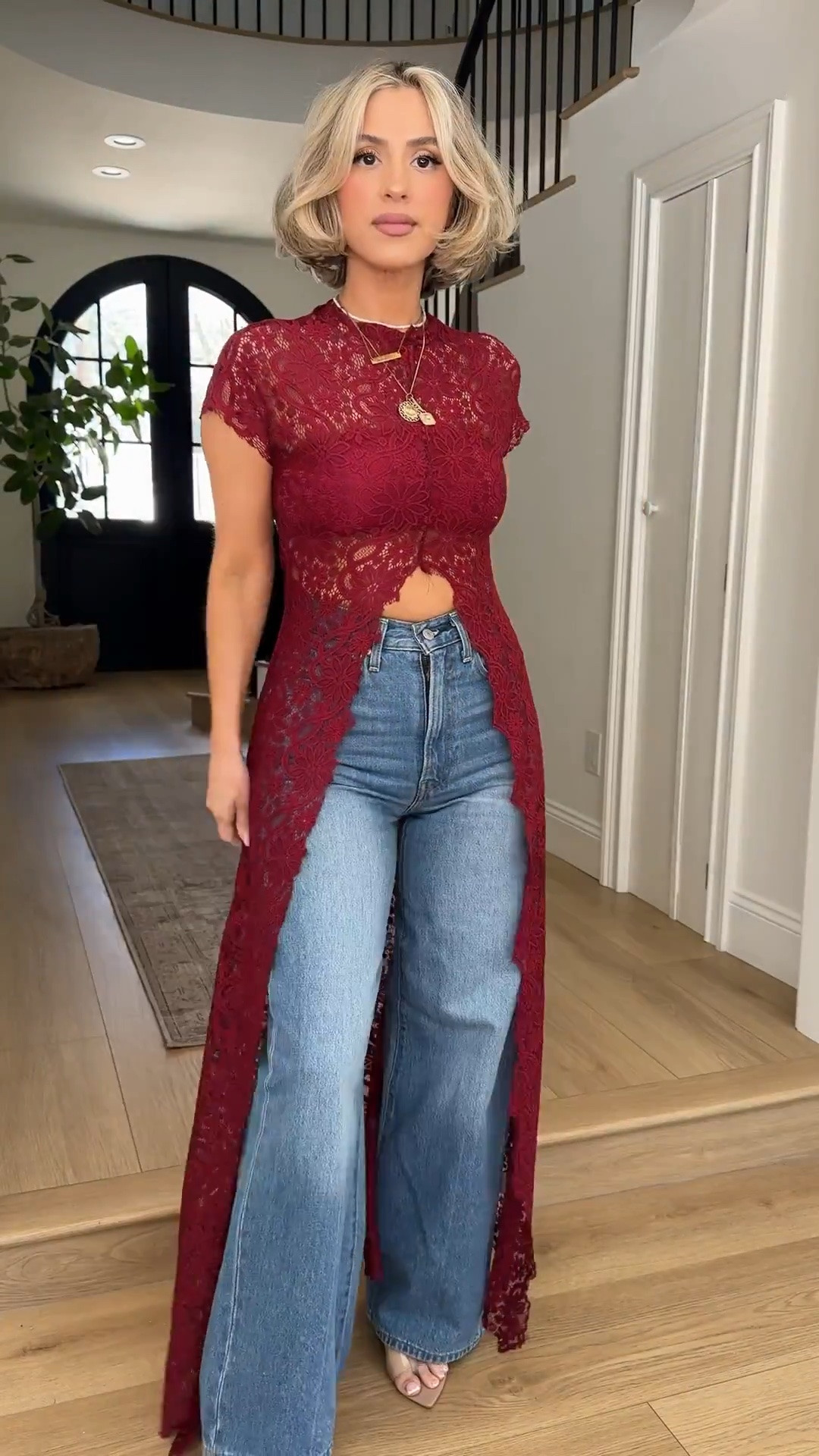 Cute tops & jeans | Amazon fall edition! 🥰 these are perfect for date night, brunch with the girls, any kind of special event or dinners! 

Jeans are 27x30 
Tops small

The first burgundy long top is part of a matching set and I’m wearing it with the burgundy Bandeau top that I linked below.

#LTKgrwm #LTKootd #LTKU