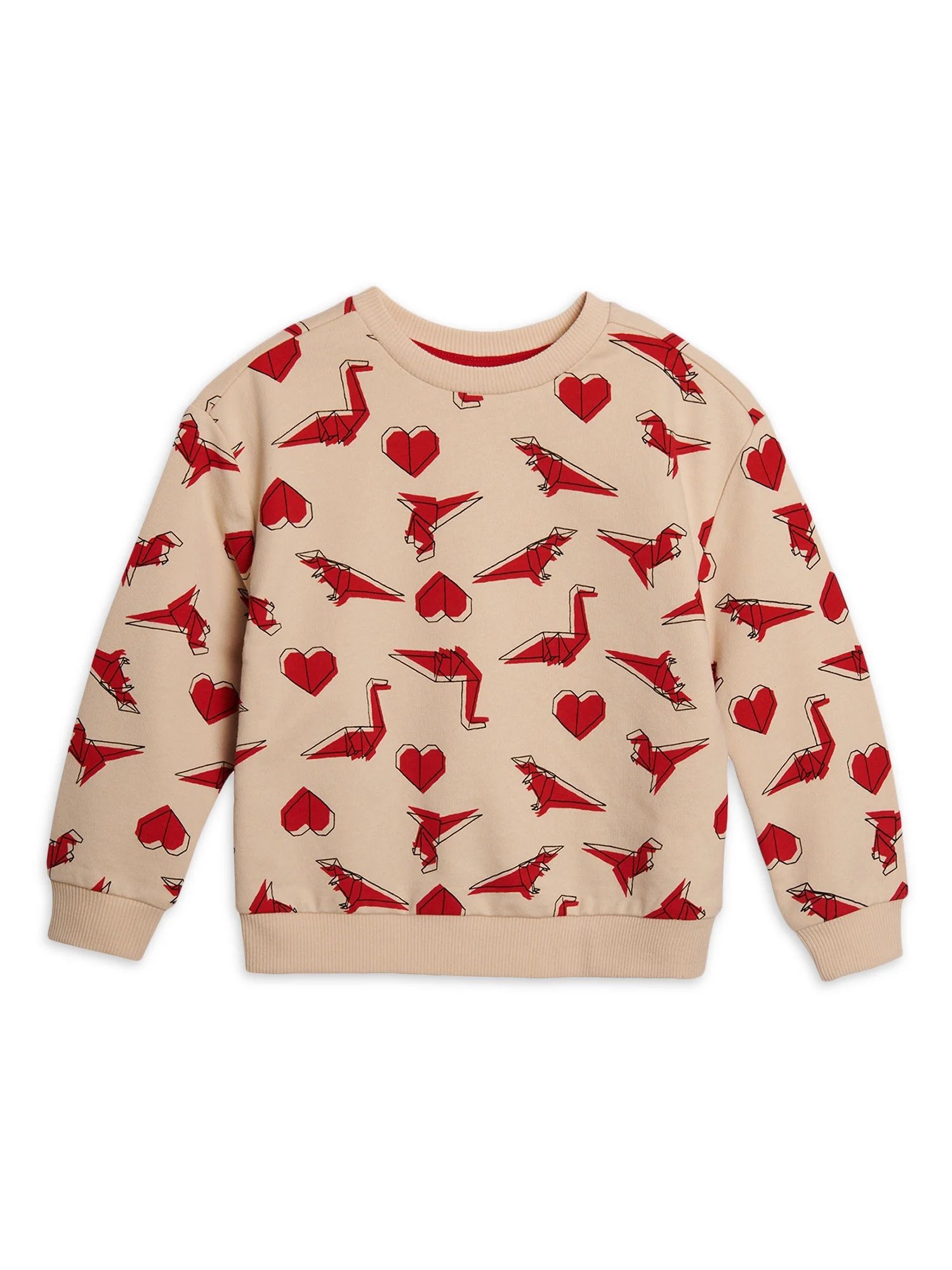 Wonder Nation Toddler Valentine Day Crewneck Sweatshirt with Long Sleeves, Sizes 2T-5T | Walmart (US)