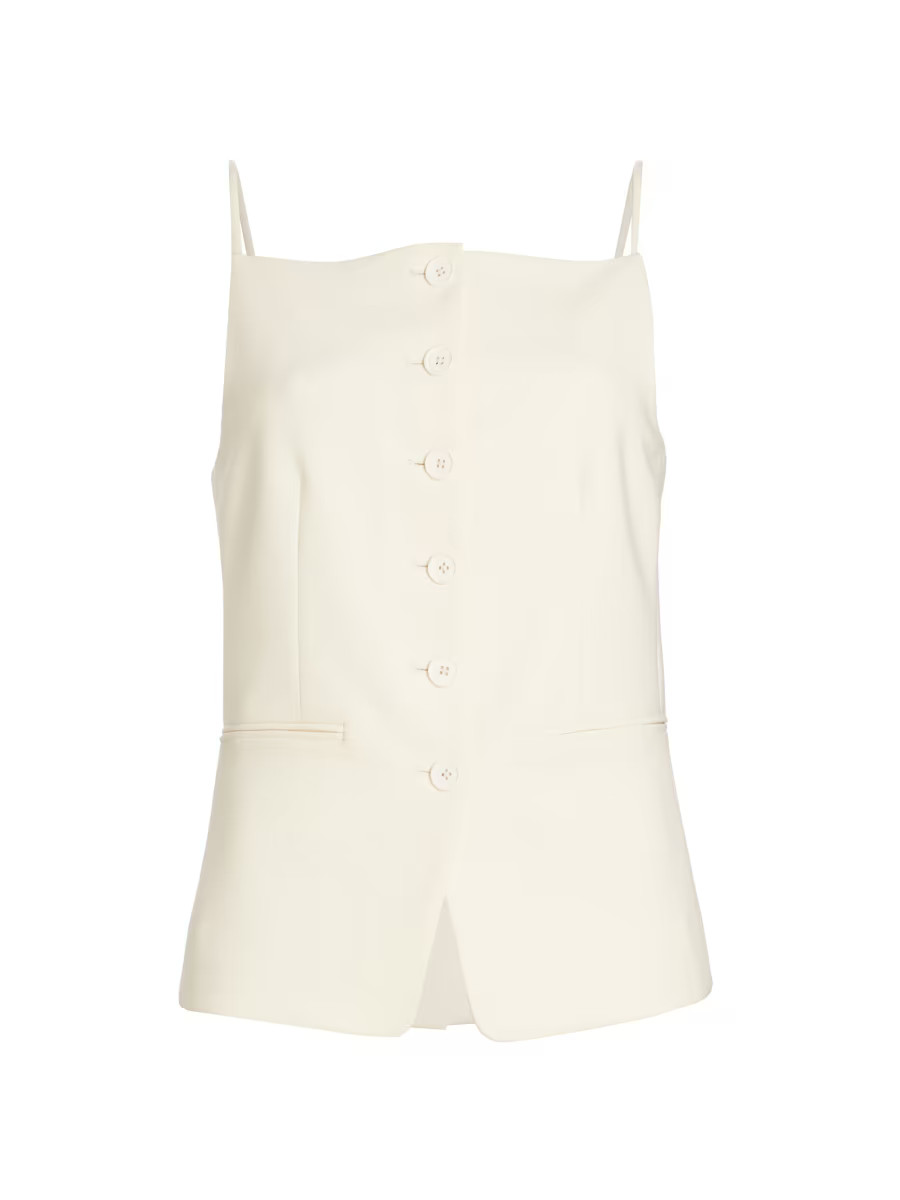 Una Button-Front Tank | Saks Fifth Avenue