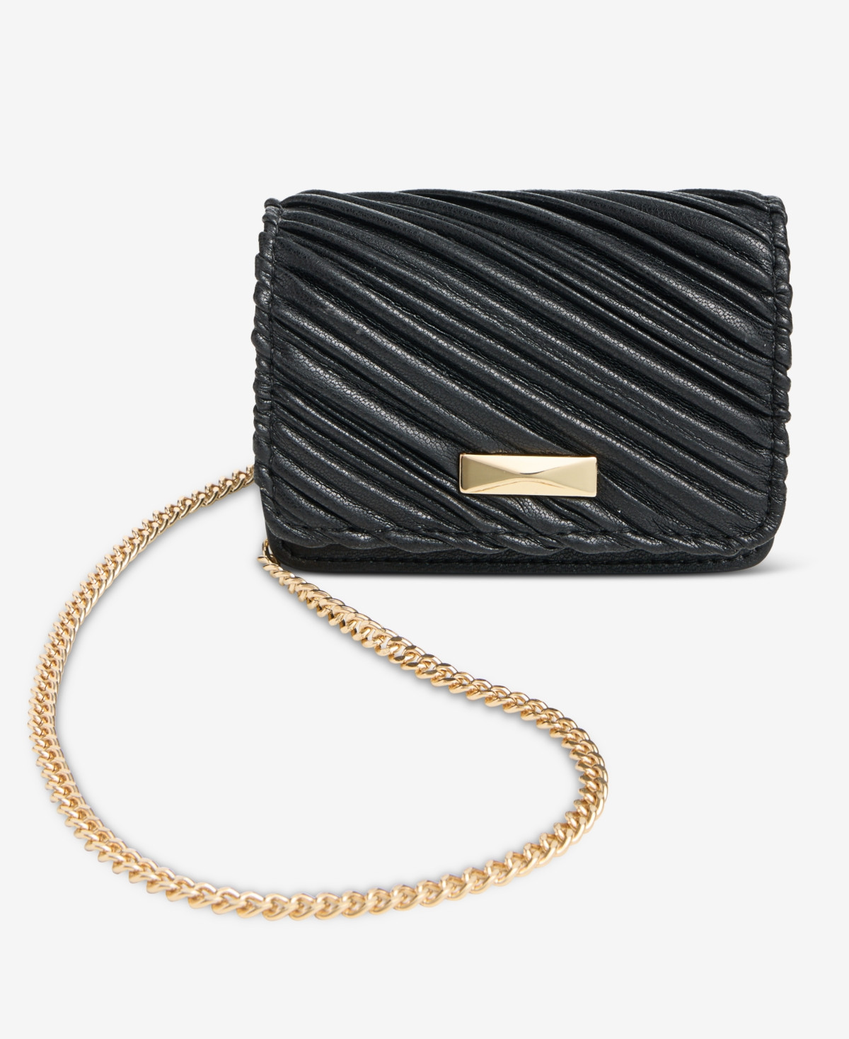 I.n.c. International Concepts Boxed Izzii Ruched Mini Bag, Macy's Exclusive - Black | Macy's