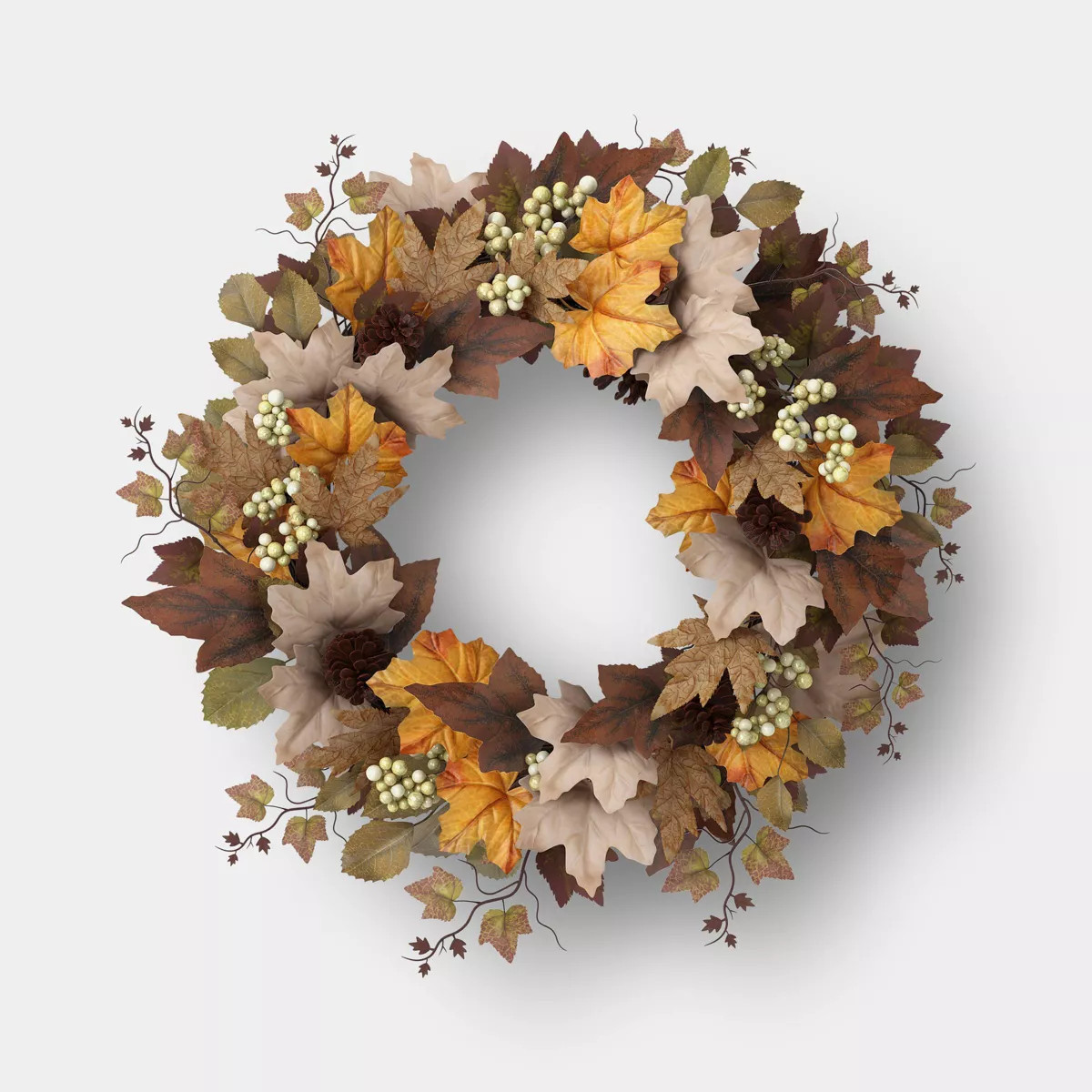 24" Mixed Fall Wreath - Threshold\u2122: Fall | Target