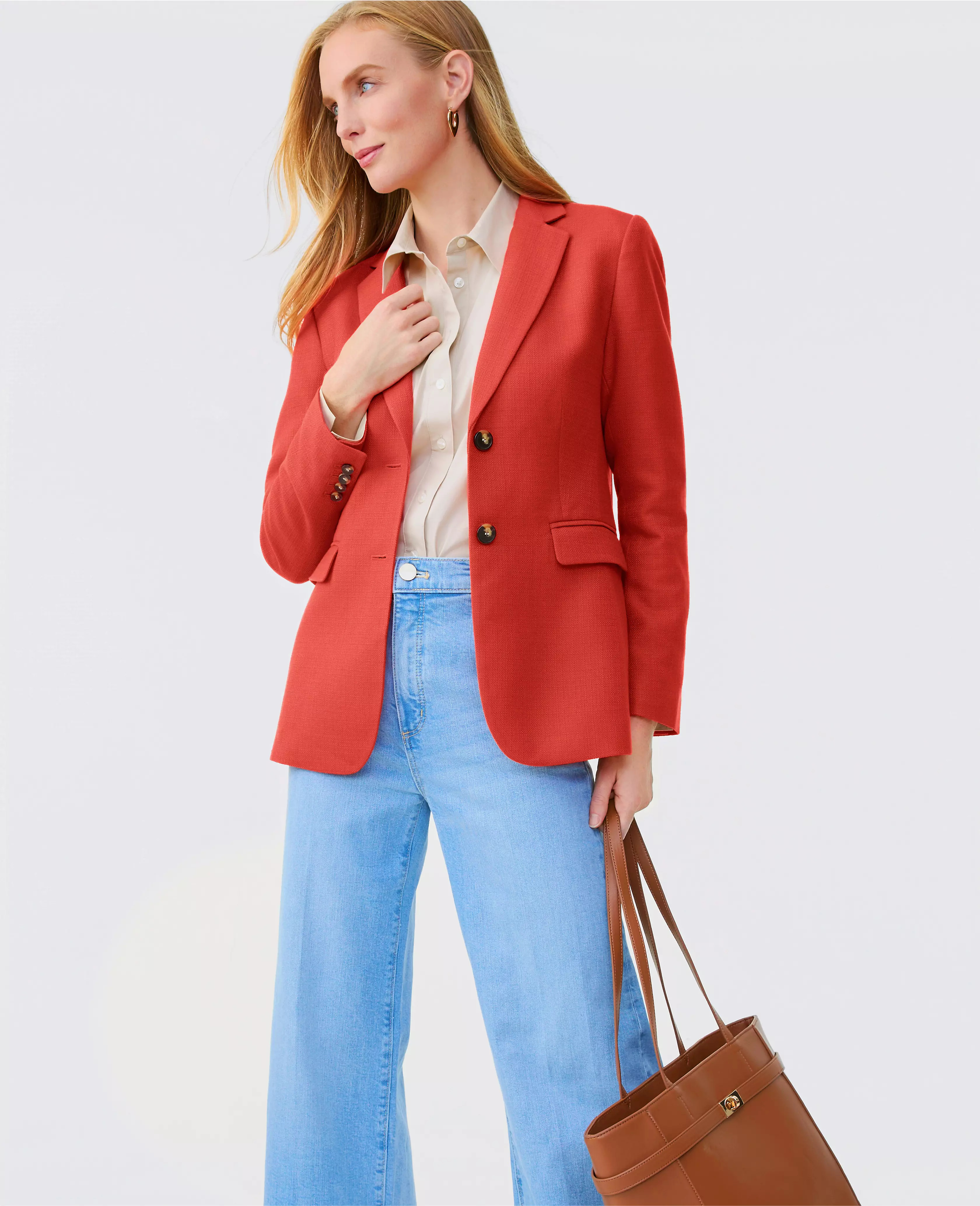 The Greenwich Blazer in Basketweave | Ann Taylor
