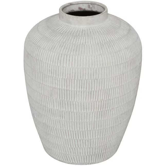 Grayson Lane Off-white Ceramic Modern Vase | Lowe's