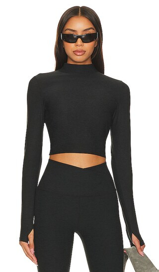 Featherweight Moving On Cropped Top in Darkest Night | Revolve Clothing (Global)